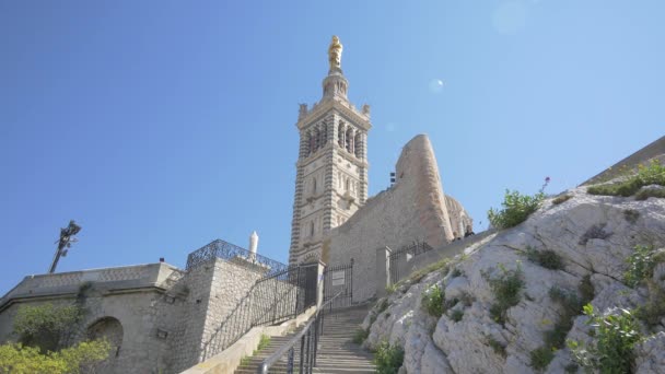 Torre Notre Dame Garde Marsiglia — Video Stock
