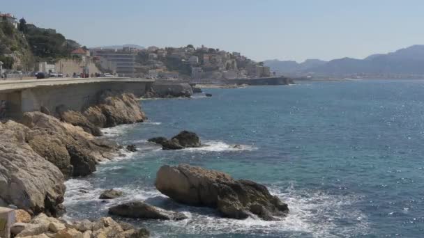 View Marseille Coastline — Stock Video