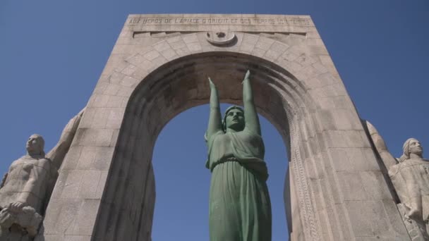 マルセイユの戦争記念碑 — ストック動画