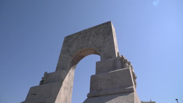 Pomnik Wojny Łukowej Marsylii — Wideo stockowe