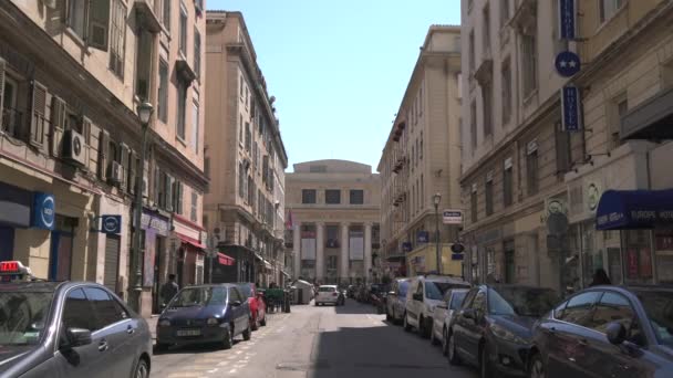 Una Calle Cerca Ópera Marsella — Vídeos de Stock