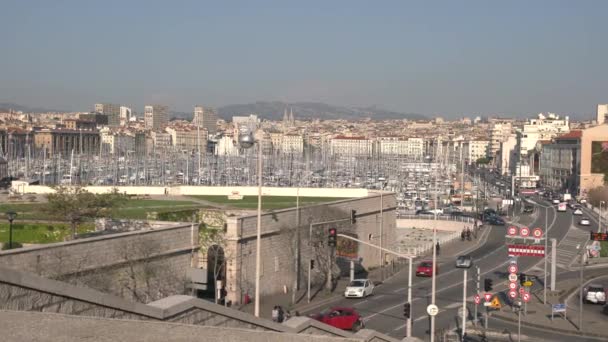 马赛的城市生活 — 图库视频影像