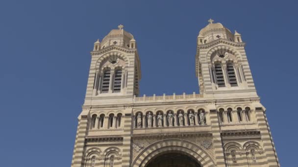 Marseille Cathedral Towers — Stock Video