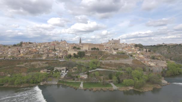 Toledo Tajo Nehri Nin Manzarası — Stok video