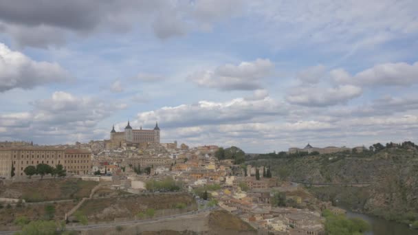 Vista Panorâmica Esquerda Toledo — Vídeo de Stock