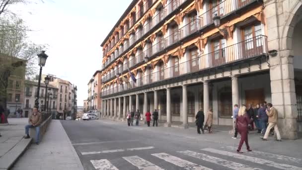 Caminhando Praça Zocodover — Vídeo de Stock