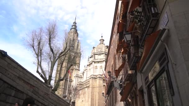 Catedral Outros Edifícios Praça Ayuntamiento — Vídeo de Stock