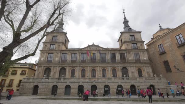 Vista Del Ayuntamiento Toledo — Vídeo de stock
