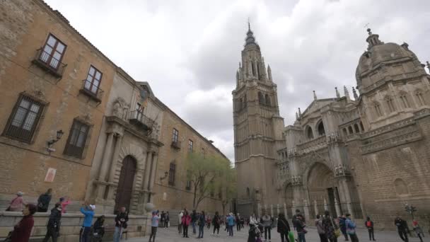 Καθεδρικός Ναός Στην Plaza Del Ayuntamiento — Αρχείο Βίντεο