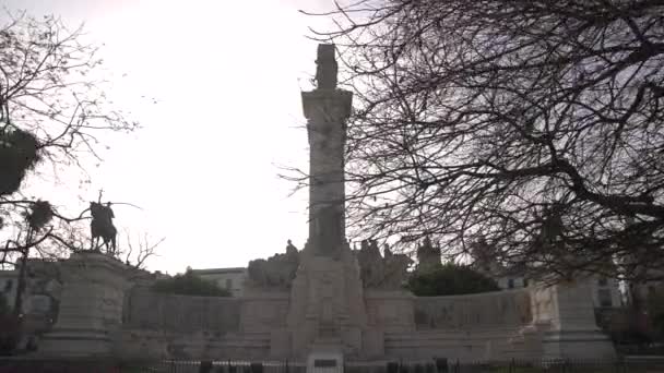 Das Denkmal Für Die Verfassung Von 1812 Cadiz — Stockvideo