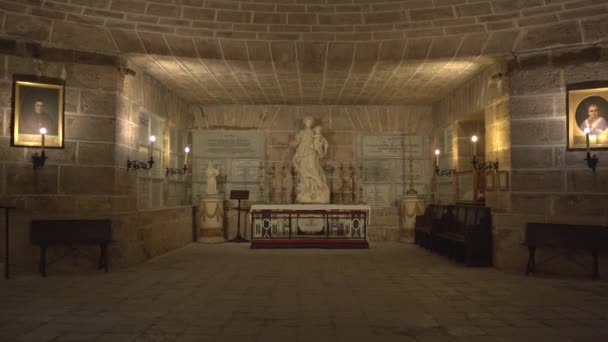 Túmulo Estátua Uma Cripta — Vídeo de Stock