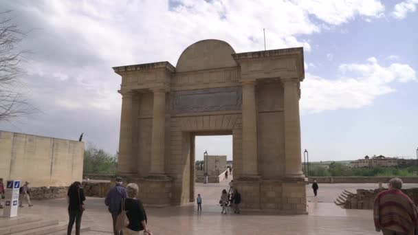 Puerta Del Puente Cordoba Spanien — Stockvideo