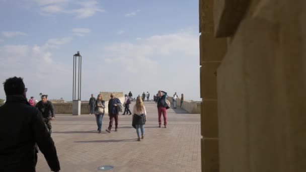 Roman Bridge Seen Puerta Del Puente — Vídeo de Stock