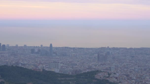 Sabahları Barselona Seyahat Konsepti — Stok video