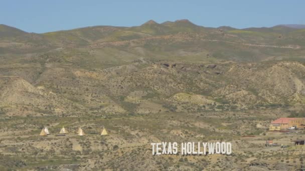 Vista Panorámica Texas Hollywood España — Vídeos de Stock