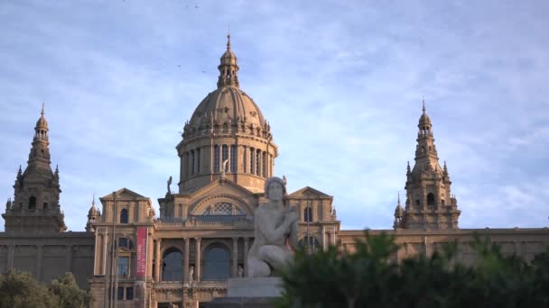 Palacio Nacional Barcelona — Vídeo de stock