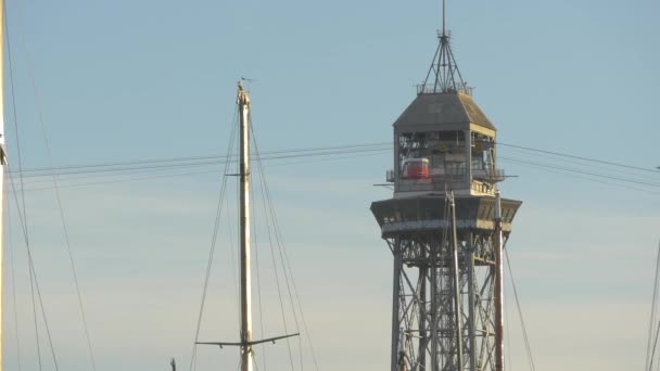 Torre Della Funivia Concetto Viaggio — Video Stock