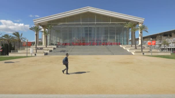 Teatro Nacional Catalunha — Vídeo de Stock