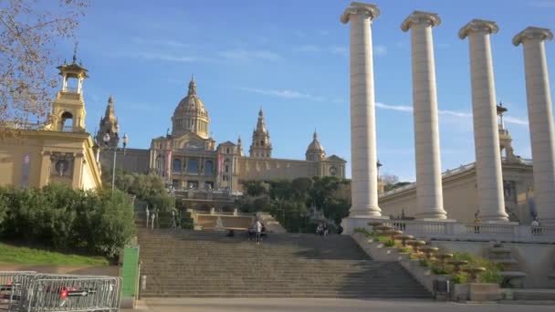 Palácio Nacional Barcelona — Vídeo de Stock