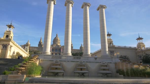 Las Cuatro Columnas Barcelona — Vídeo de stock