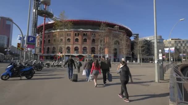 Turisti Barcellona Concetto Viaggio — Video Stock