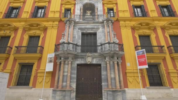 Incline Palácio Episcopal Málaga — Vídeo de Stock
