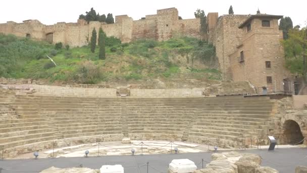 向下倾斜的罗马剧场 — 图库视频影像