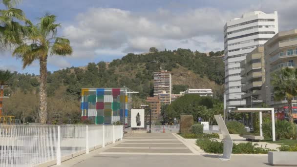 Das Centre Pompidou Malaga — Stockvideo