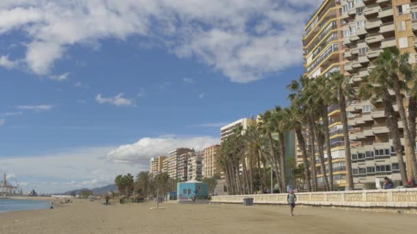 Beach Waterfront Malaga — Stock Video