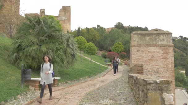 Turisté Navštěvující Zříceninu Citadely — Stock video