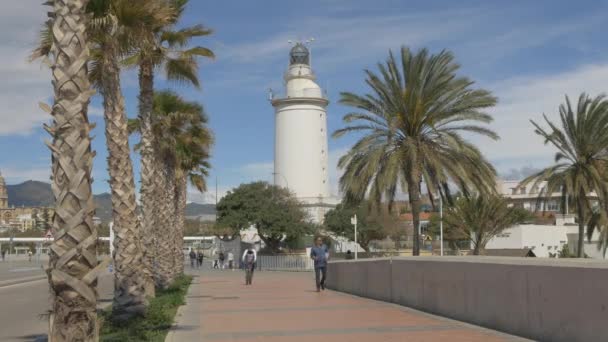 Faro Malaga — Video Stock