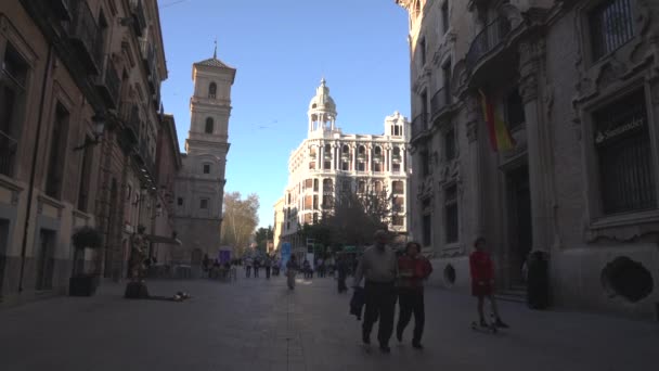 Πλατεία Calle Traperia Και Αγίου Δομίνικου — Αρχείο Βίντεο