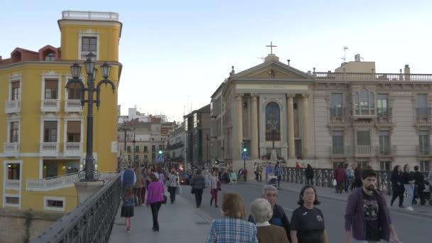 Templete Virgen Los Peligros Puente — Vídeo de stock