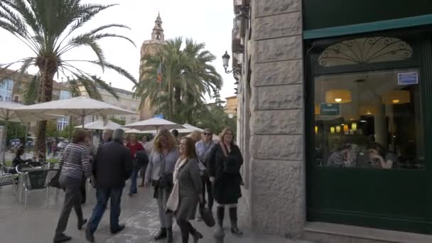 Turistas Centro Cidade — Vídeo de Stock