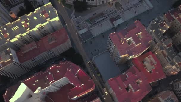 Luchtfoto Van Gebouwen Een Stad — Stockvideo