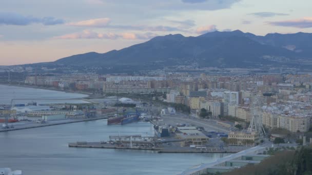 Cityscape Málaga Espanha — Vídeo de Stock