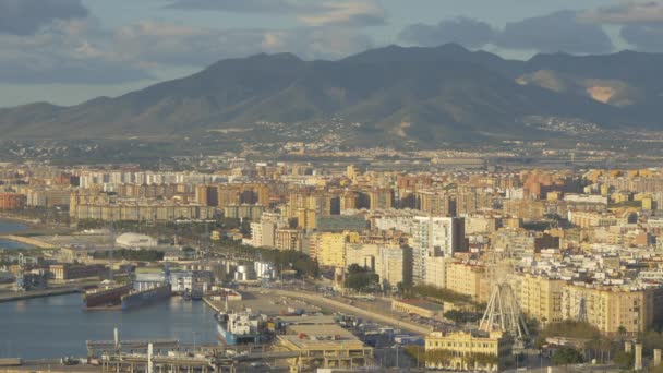 Stadsbilden Malaga Spanien — Stockvideo