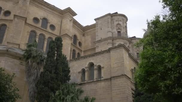 Málagas Katedral Renässans Arkitektur — Stockvideo