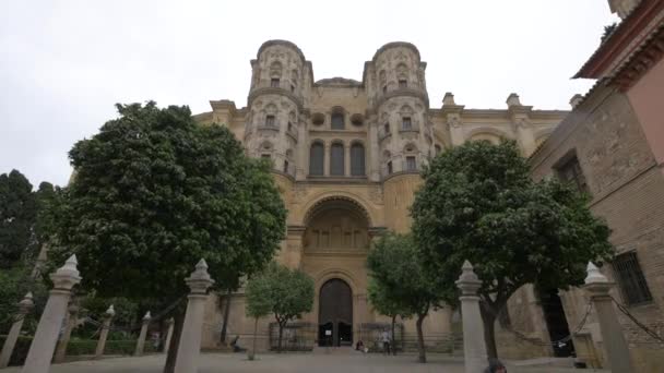 Södra Portalen Malaga Domkyrka — Stockvideo