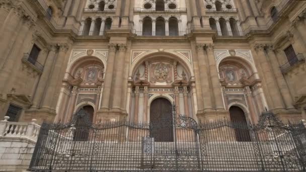 Entrada Para Catedral Málaga — Vídeo de Stock