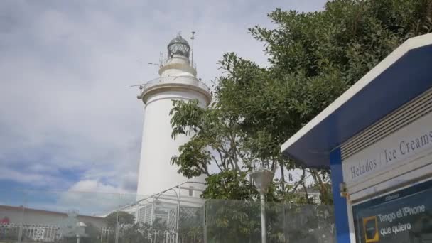 Malaga Daki Deniz Feneri — Stok video