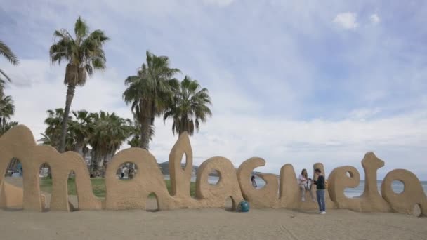 Знак Малагеты Пляже — стоковое видео