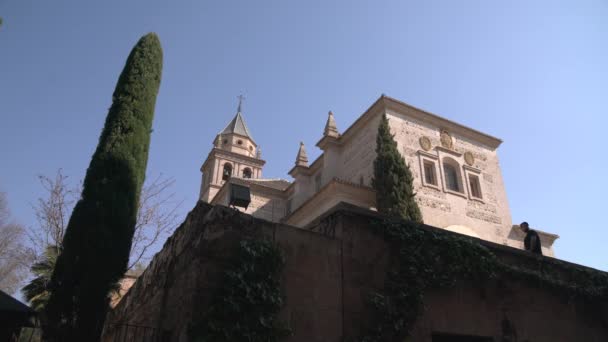 Iglesia Santa Maria Vista Desde Abajo — Vídeo de stock