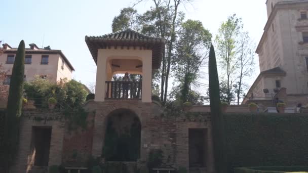 Alhambra Daki Pavilion Manzarası — Stok video