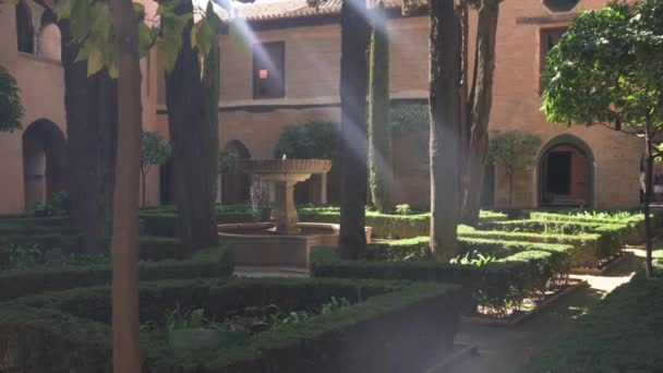 Brunnen Alhambra Palast — Stockvideo