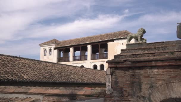 Gebäude Generalife Der Stadt — Stockvideo