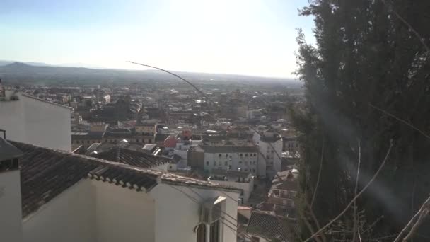 Pohled Město Granada — Stock video