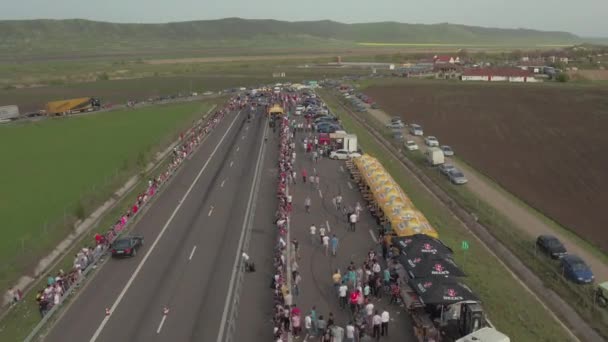 Letecký Pohled Transylvánii Drag Race — Stock video