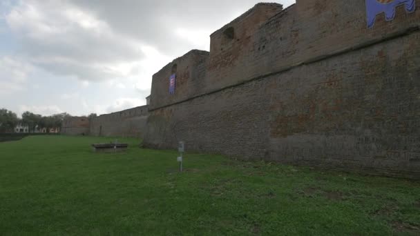 Parede Exterior Fortaleza Fagaras — Vídeo de Stock