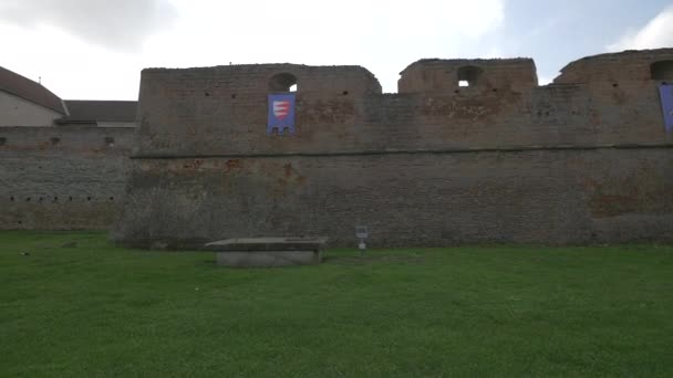 Murs Briques Forteresse Fagaras — Video